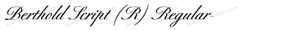 Berthold Script (R) Regular字体转换